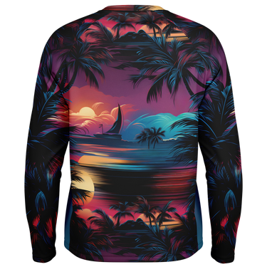 Chokefish™ Long Sleeve Every Day All Weather Trees&Boats Shirt Men's-010